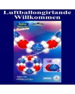 Girlande aus Luftballons, Willkommen, Deko-Set