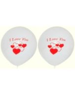 Luftballons Hochzeit und Liebe, I Love You, Herzen 25 Stück