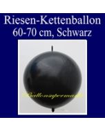 Riesen-Girlanden-Luftballon, 60-70 cm, Schwarz, 1 Stück