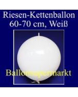 Riesen-Girlanden-Luftballon, 60-70 cm, Weiß, 1 Stück