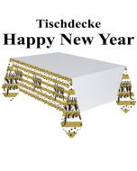 Tischdecke Silvester Dekoration, Golden New Year, 137 x 2,59 cm