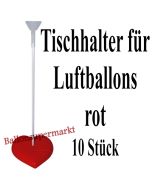 Tischhalter für Luftballons, 10 Stück, rot