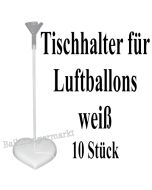 Tischhalter für Luftballons, 10 Stück, weiß