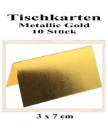 Tischkarte, Namenskarte, Metallic-Gold