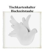 Tischkartenhalter Hochzeitstaube, Halter für Namenskarten, Tischdekoration Hochzeit