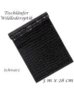 Tischläufer, Tischdecke Wildlederoptik, schwarz, 3 Meter Rolle