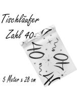 Tischläufer, Tischdecke Zahl 40, 5 Meter Rolle