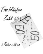 Tischläufer, Tischdecke Zahl 50, 5 Meter Rolle