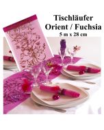 Tischläufer, Tischdecke Orient Fuchsia, 5 Meter Rolle