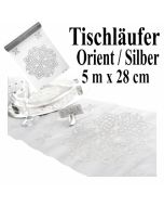 Tischläufer, Tischdecke Orient Silber, 5 Meter Rolle