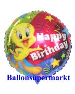 Happy Birthday Tweety Luftballon ohne Helium Ballongas zum Kindergeburtstag