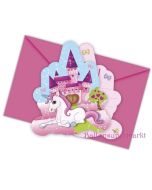 Unicorn Einladungskarten zum Einhorn Kindergeburtstag