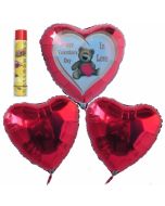 Valentinstag, schwebende Helium Luftballons, Bouquet 7, inklusive Heliumdose