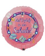 Viel Erfolg in der Schule! Rosa Luftballon zur Einschulung, zum Schulanfang