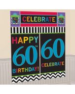 Wanddekoration Celebrate 60, Poster-Set zum 60. Geburtstag