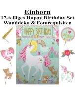 Einhorn Deko-Set zum Kindergeburtstag, Fotobox