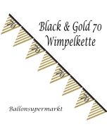 Wimpelkette Black & Gold 70