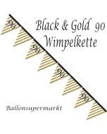 Wimpelkette Black & Gold 90