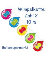 Wimpelkette Balloonshape zum 2. Geburtstag