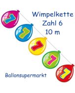 Wimpelkette Balloonshape zum 7. Geburtstag