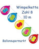 Wimpelkette Balloonshape zum 8. Geburtstag