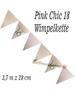 Wimpelkette Pink Chic 18 zum 18. Geburtstag