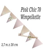 Wimpelkette Pink Chic 70 zum 70. Geburtstag