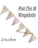 Wimpelkette Pink Chic 80 zum 80. Geburtstag
