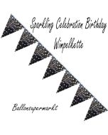 Wimpelkette Sparkling Celebration Birthday zum Geburtstag