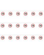 Wimpelkette Verkehrsschilder zum 18. Geburtstag