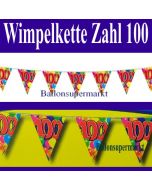 Wimpelkette Zahl 100