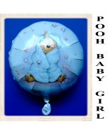Winnie the Pooh Baby Girl Luftballon aus Folie mit Ballongas Helium zu Geburt und Taufe