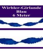 Wirbler Girlande, Papiergirlande, Drehgirlande, Blau, 6 Meter