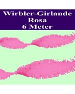 Wirbler Girlande, Papiergirlande, Drehgirlande, Rosa, 6 Meter