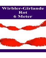 Wirbler Girlande, Papiergirlande, Drehgirlande, Rot, 6 Meter