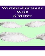 Wirbler Girlande, Papiergirlande, Drehgirlande, Weiß, 6 Meter