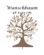 Wuschbaum zur Hochzeit mit Herzen zum Beschriften