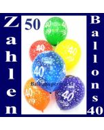 Luftballons, Latexballons 50 Stück "40"