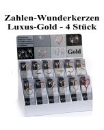 Zahlen-Wunderkerzen Gold, 4 Stück