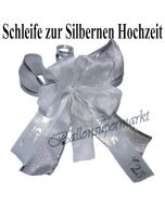 Zierschleife zur Silbernen Hochzeit