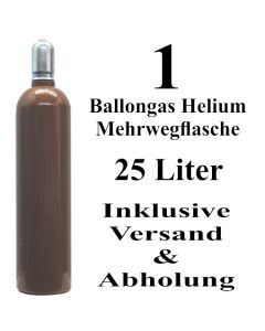 1 Ballongas Helium 25 Liter Flasche