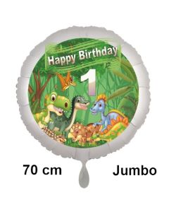 Dinosaurier Luftballon Zahl 1 zum 1. Geburtstag, 70 cm