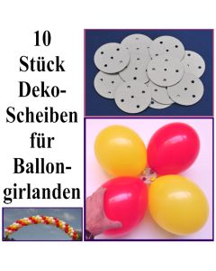 Dekoscheiben für Ballongirlanden, 10 Stück