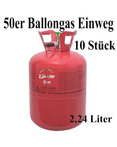 Helium Einweg, 2,2 Liter, 10 Stück