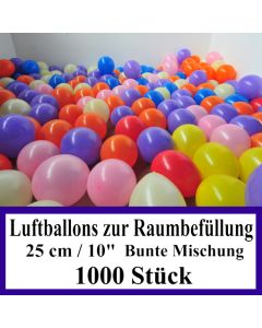 Luftballons zur Raumbefüllung, 1000 Stück, bunte Mischung