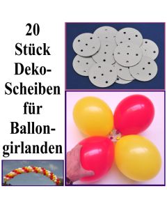 Dekoscheiben für Ballongirlanden, 20 Stück