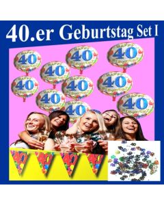 Geburtstagsdeko-Set 1 zum 40. Geburtstag