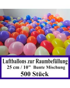 Luftballons zur Raumbefüllung, 500 Stück, bunte Mischung