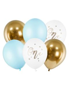 Luftballons zum 1. Geburtstag Junge, 6 Stück