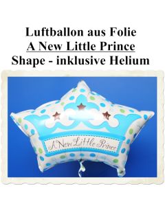 Großer Luftballon mit Helium zu Geburt und Taufe eines Jungen: A New Little Prince